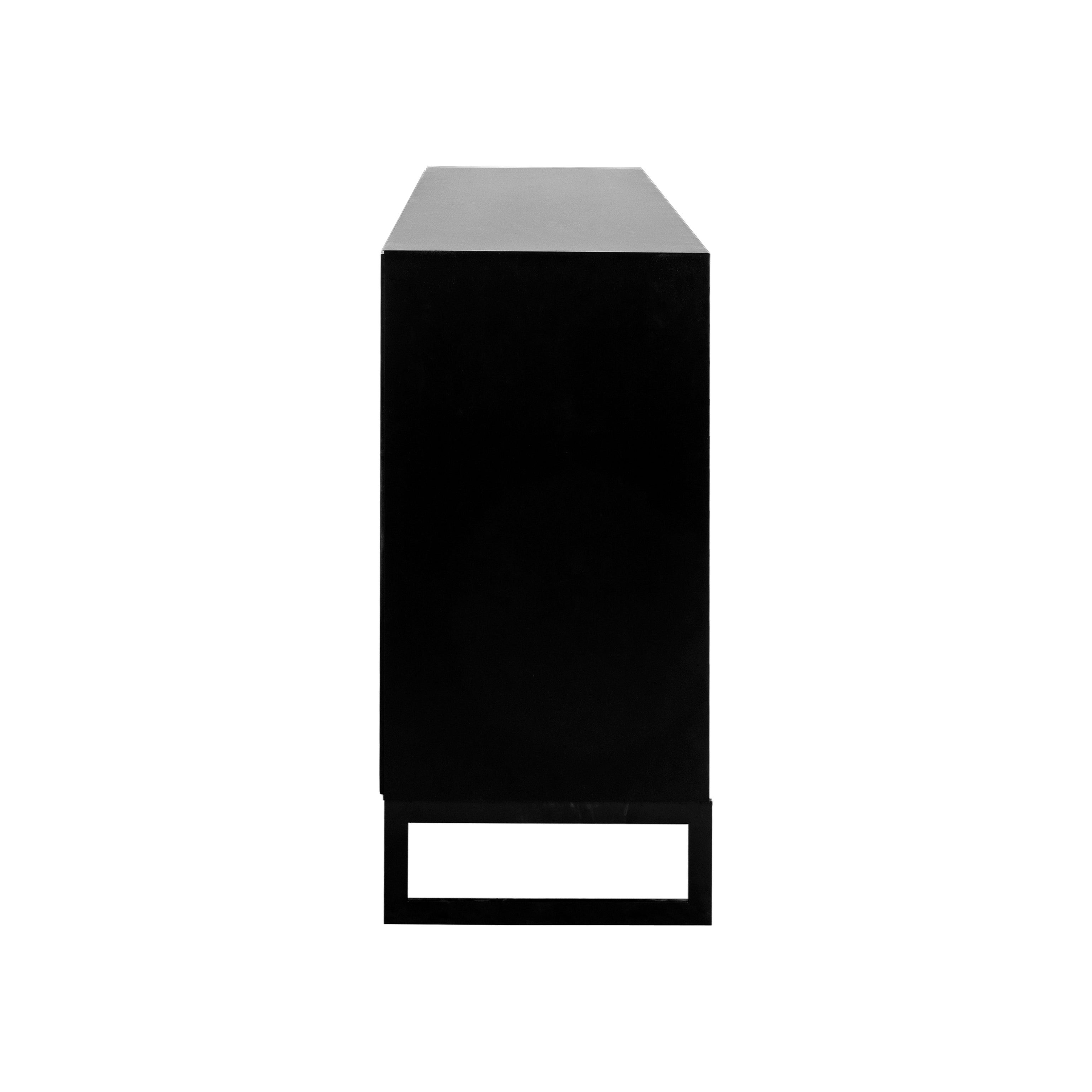 LINE SKÄNK HÖG 3-DÖRRAR BURNED WALNUT BLACK 135B x 42D x 86H